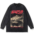 Mens Vintage Anime Graphic Tee Hip Hop Harajuku Streetwear