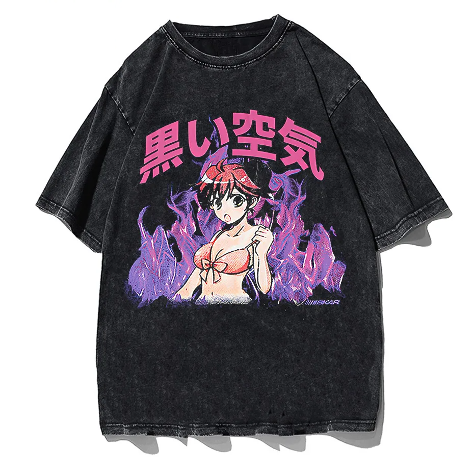Japanese Anime Girl Oversized Streetwear T-Shirt