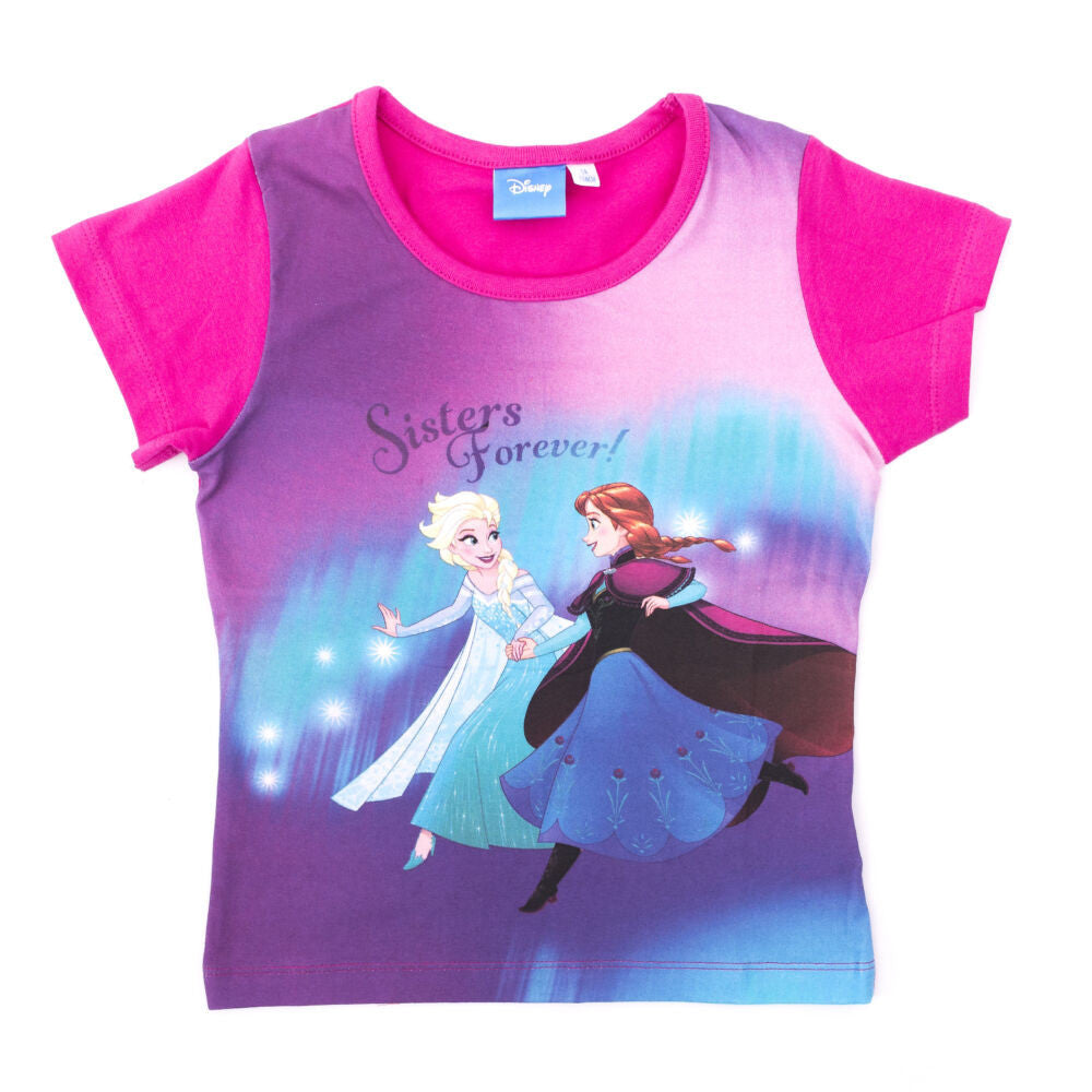 Frozen girls short sleeve t-shirt - cotton t-shirt - pink_98