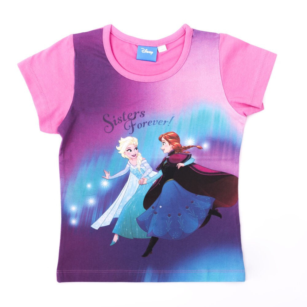 Frozen girls short sleeve t-shirt - cotton t-shirt - pink_122