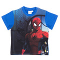Spiderman boy short sleeve T-shirt - cotton T-shirt - medium blue_98
