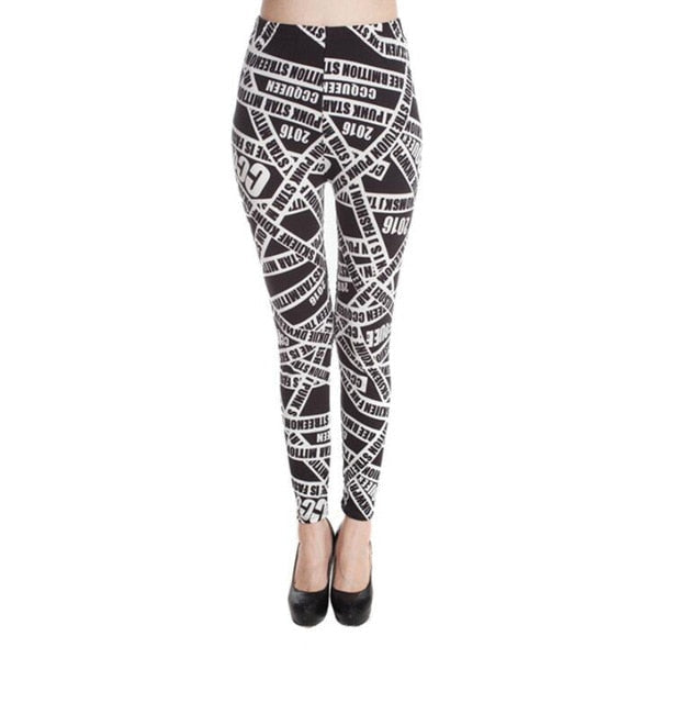 Fashion Girl Legging Spandex Aptitud Print Floral Leggings Leggins Milk Silk