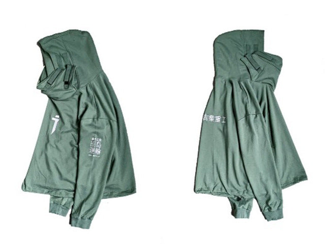 Japanese Streetwear Men Harajuku Pullovers Hip Hop Hoodies Techwear