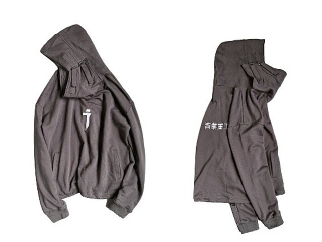 Japanese Streetwear Men Harajuku Pullovers Hip Hop Hoodies Techwear